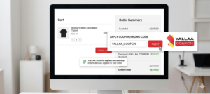 Applying coupon code at checkout for instant discount