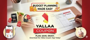 Household budgeting with groceries and savings using coupons