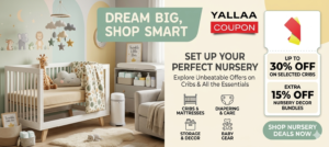 Safe baby crib setup in nursery