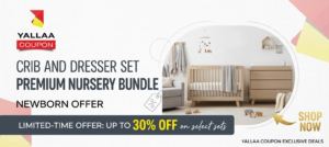 baby nursery furniture UAE crib and dresser set