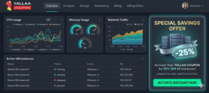 ion: Modern cloud server dashboard with discount offer
Alt Text: Thamara.cloud Coupon Code 2026 for cloud hosting discounts